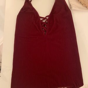 Free People Red Tight Top